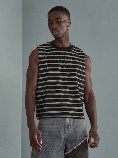 NANER BEN SE MACRSO Patch Black White Lining Premium Quality Imported Unisex Tank Top 2601