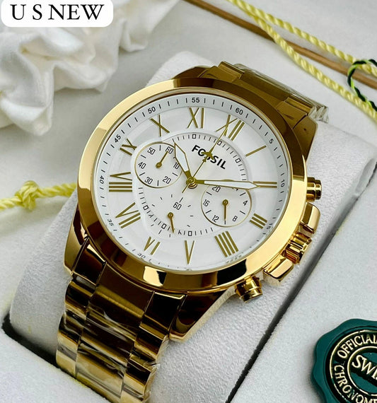 Sof Gold Chain White Dial Ladies Watch 901521