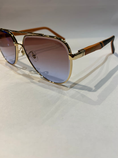 YAM MAY Gold Orange Farme Multi Shade Unisex Sunglass 23269 60 13 142