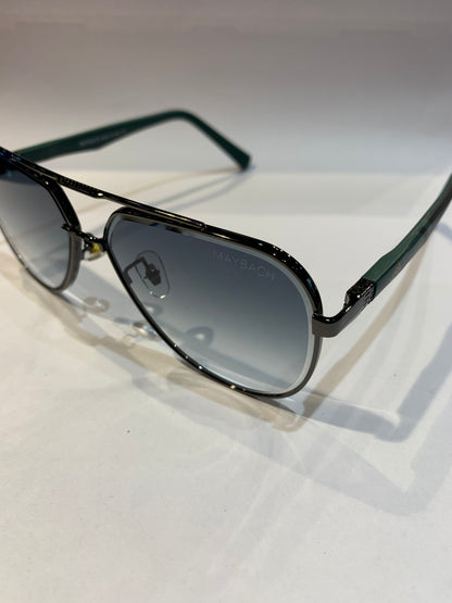YAM MAY Black Green Farme Trancy Green Shade Unisex Sunglass 23269 60 13 142