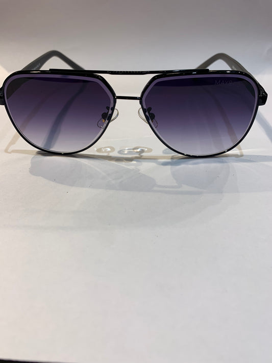 YAM MAY Black Farme Purple Shade Unisex Sunglass 23269 60 13 142