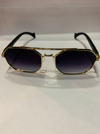 RAC CAR Gold Black Farme Purple Shade Unisex Sunglass 23291 60 15 145