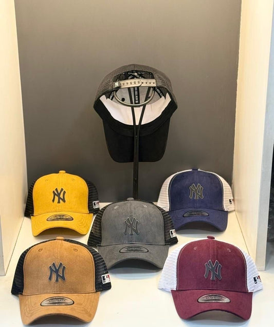 YN NY Multi Shade Half Net Premium Quality Unisex Cap 989340