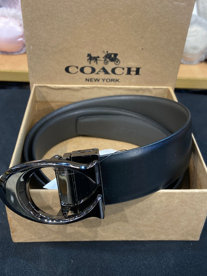 AOC Black Colour Double Side With Black Glossy Buckle Men’s Belt 988613