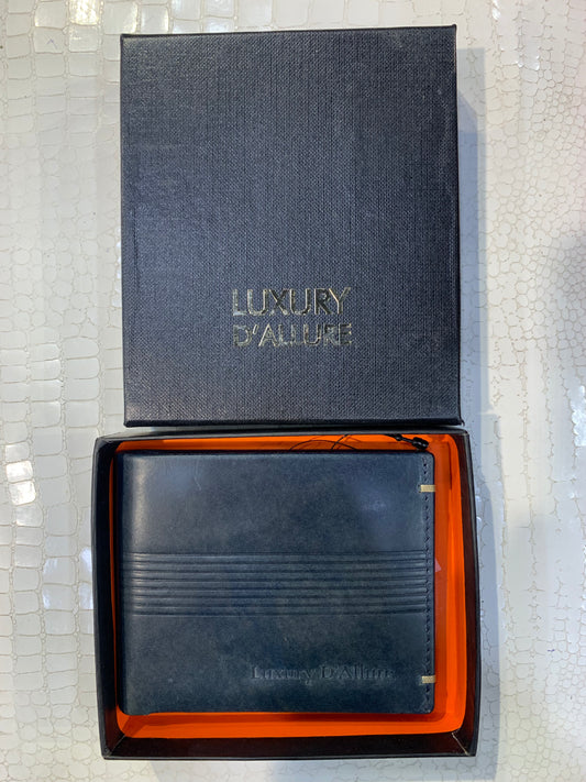 LDA Blue Colour Genuine Leather Men’s Wallet GW-016