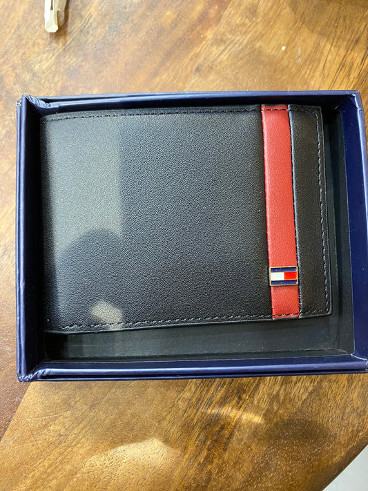 MOT Black Colour Red Strip Imported Men’s Wallet 990184