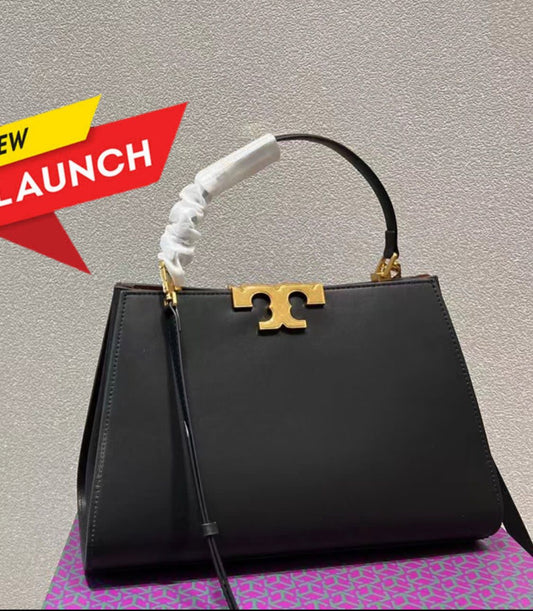 ROT TOR Black Colour Golden Logo Premium Quality Ladies Hand Bag With Side Sling 3611