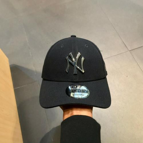 YN Black Colour Silver Logo Imported Premium Quality Unisex Cap 989515