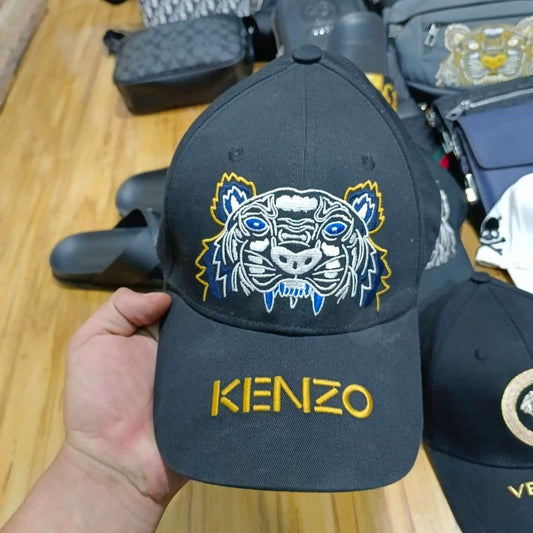 NEK KEN Black Colour Tiger Embroidered Unisex Cap 989526