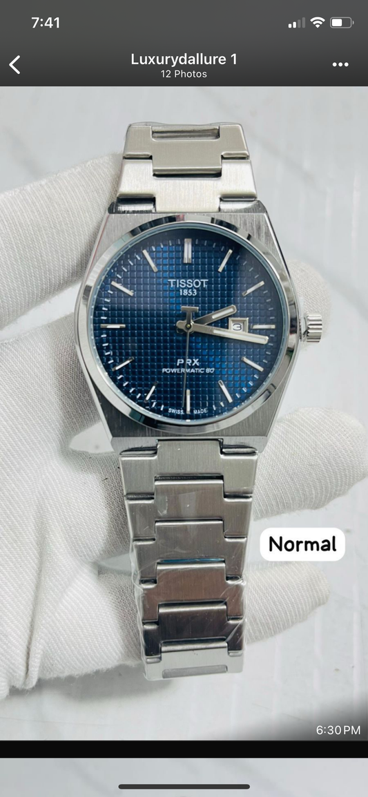 SIT Silver Chain Blue Dial Premium Prx Machinery Watch 990223