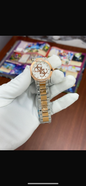 EUG Silver Copper Chain White Dial Ladies Watch 990249
