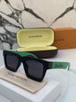 UOL Black Green Frame Black Shade Premium Quality Unisex Sunglass 6093 52 21-145