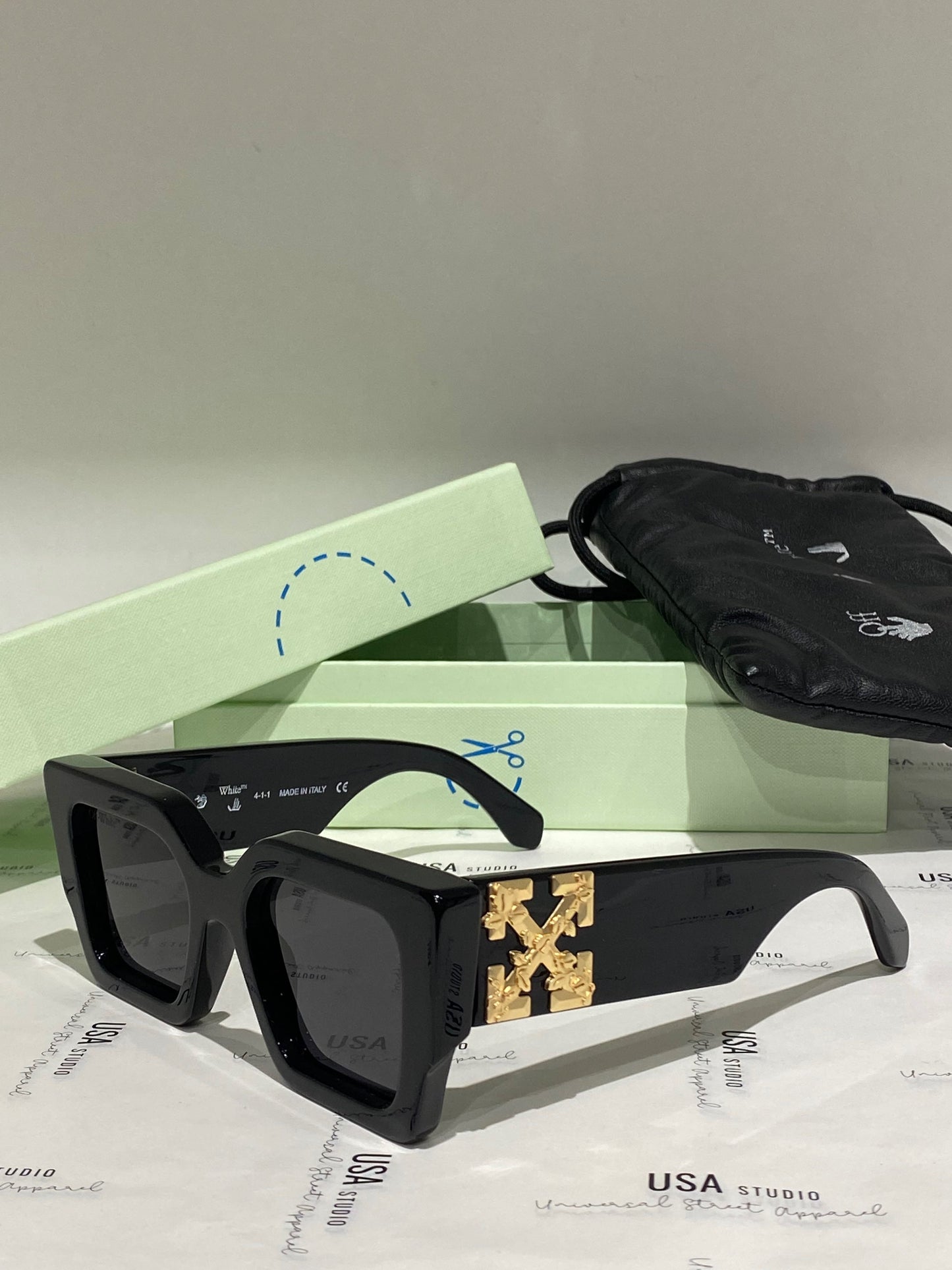 Off White Black Frame Black Shade Sunglass 6044 51 20-145