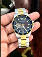 MRA Silver Golden Chain Black Ring Golden Black Dial Automatic Men’s Watch 990425