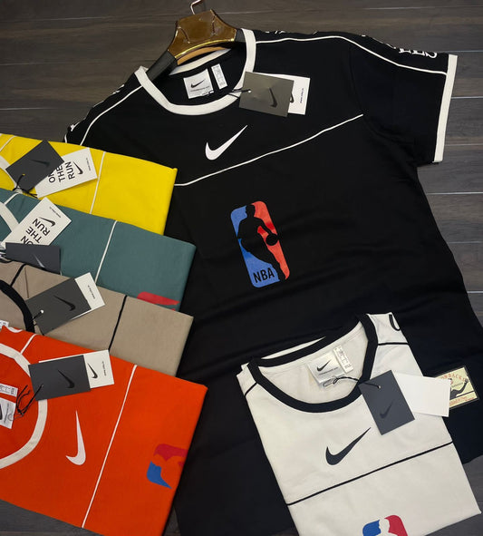 NBA Print Black Colour T - Shirts