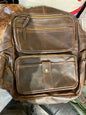 LDA Dark Brown Colour Premium Quality Genuine Leather  Unisex Backpack 991467