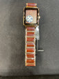 DAR RAD Brown Copper Chain Square Brown Dial Ladies Watch 991479