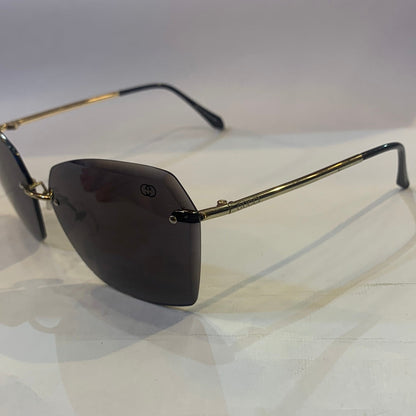 CUG Frameless Golden Black Stick Black Shade Sunglass 68115 63 15-140