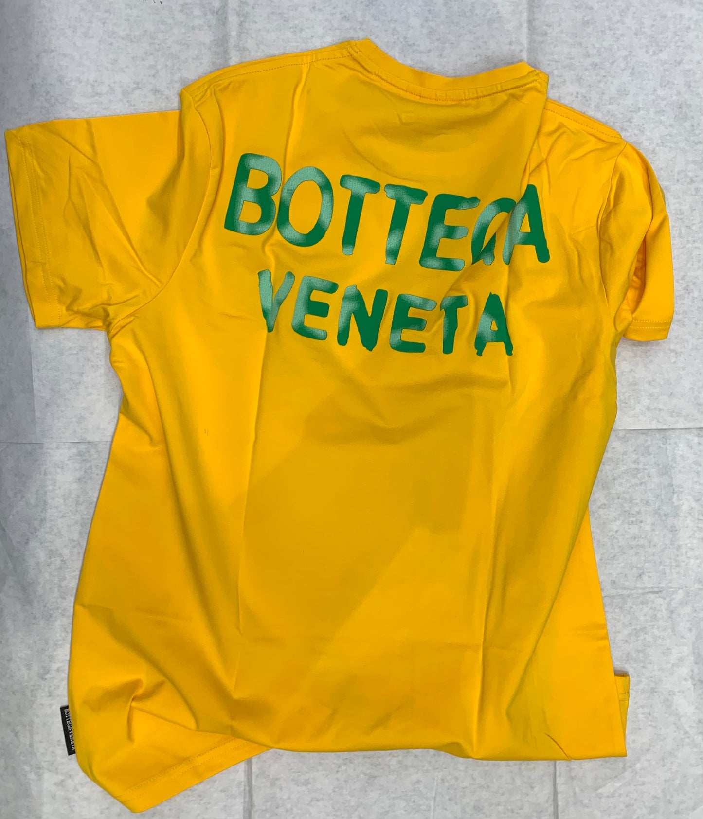 BOT TOB Yellow Colour With Front And Back Texted Print Half Sleeves Tshirt 50100