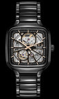 Dar Black Chain Gold Dial Ceramic Men Watch