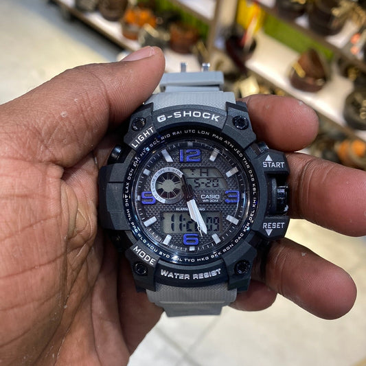 HSG Grey Strap Grey Blue Dial color Water Resistance Sports Watch