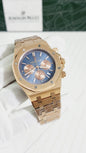 Ap Copper Chain Blue Dial Heavy Chronograph Men Watch 401201