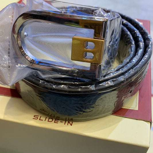 Rub Black Colour Silver Gold Buckle Men’s Belts 12028