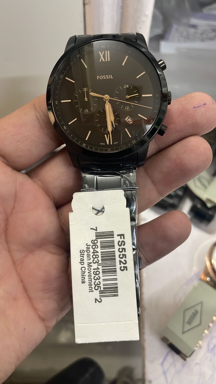 Sof Black Chain Copper Black Dial Man Watch