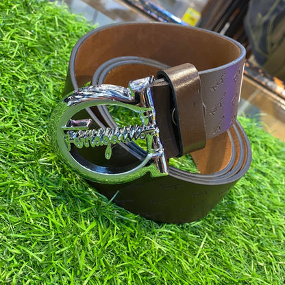 Brown Grey Genuine Leather 900239