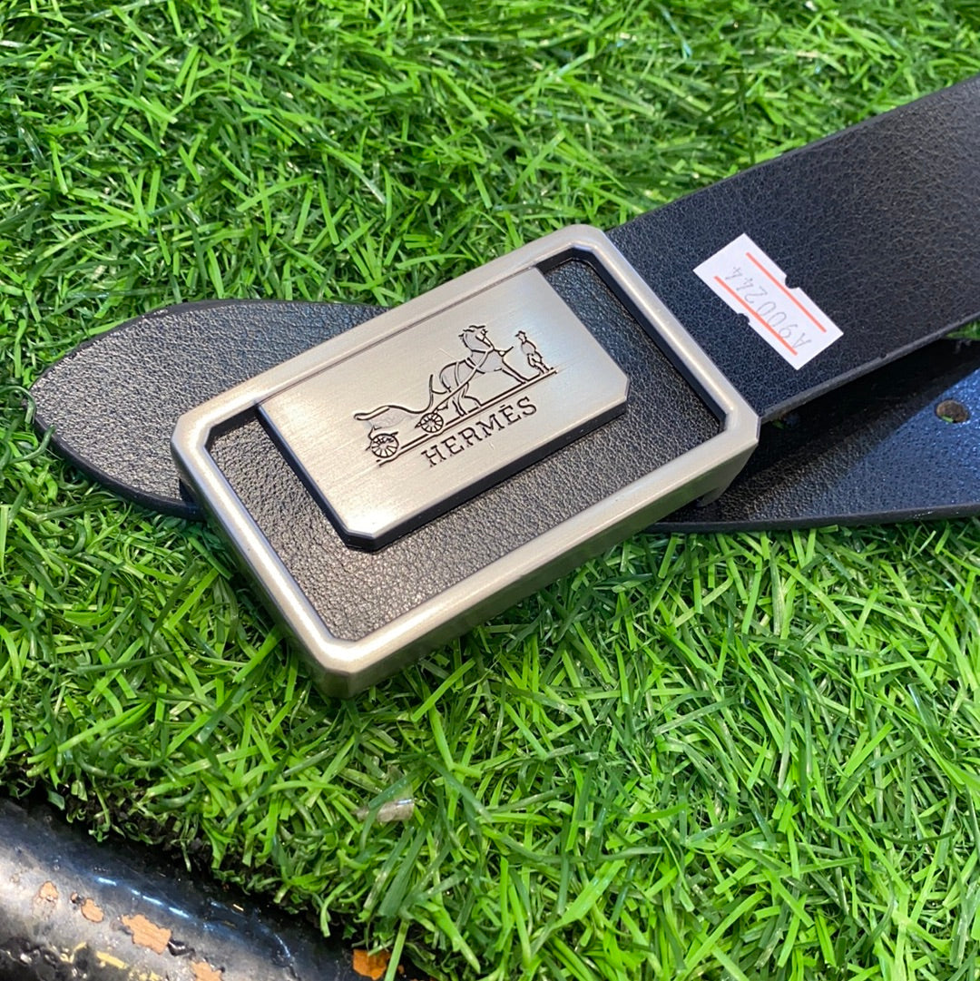 Black Grey Genuine Leather 900244