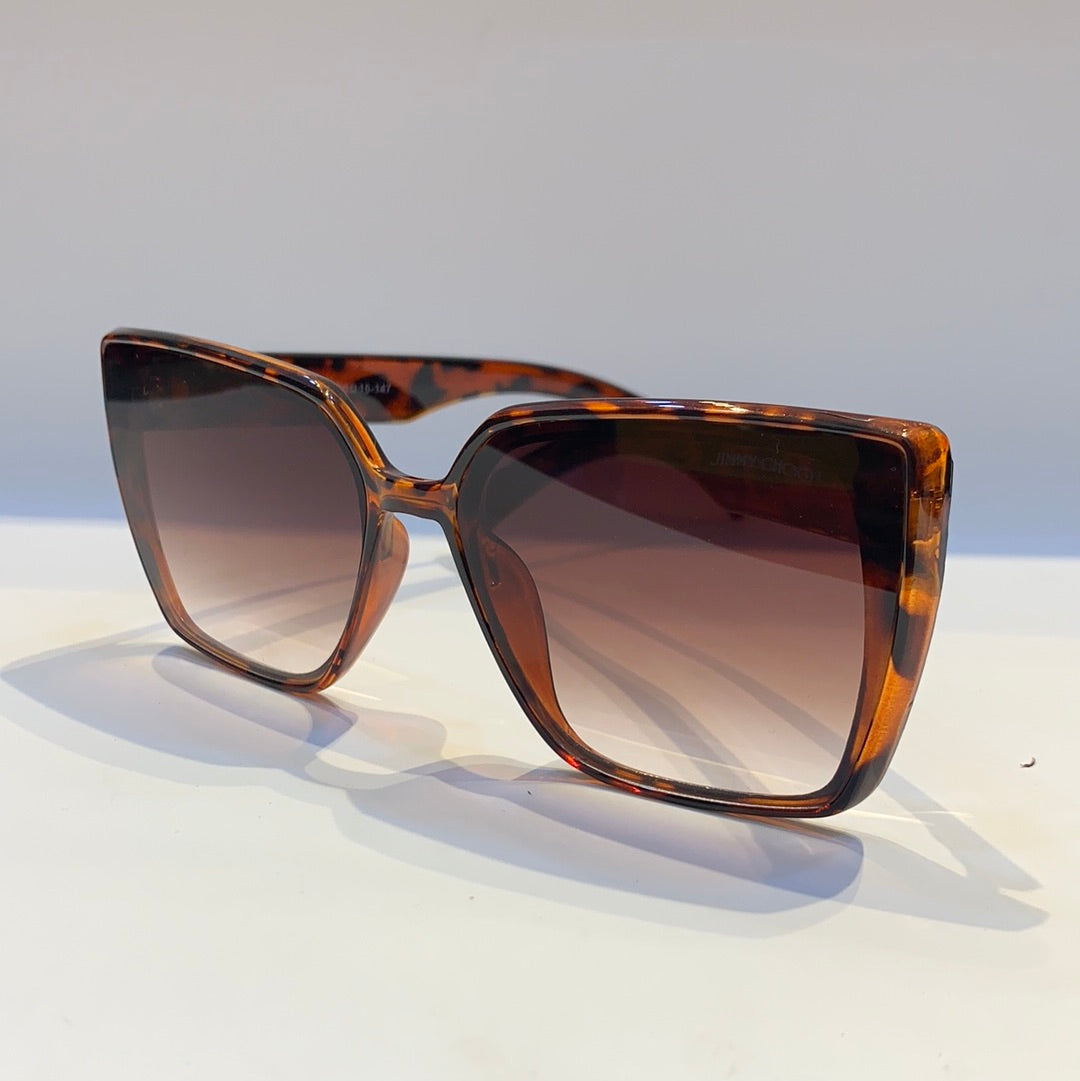 Mij Jim Leopard Frame Brown Shade Sunglass W900260 15-147