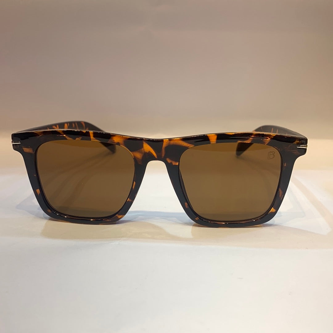 VID Leopard Brown Print Frame Brown Shade Unisex Sunglasses B2209 56 15-148