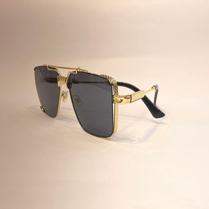 Yam Golden Frame Black Shade Sunglass Z-5862 18-135