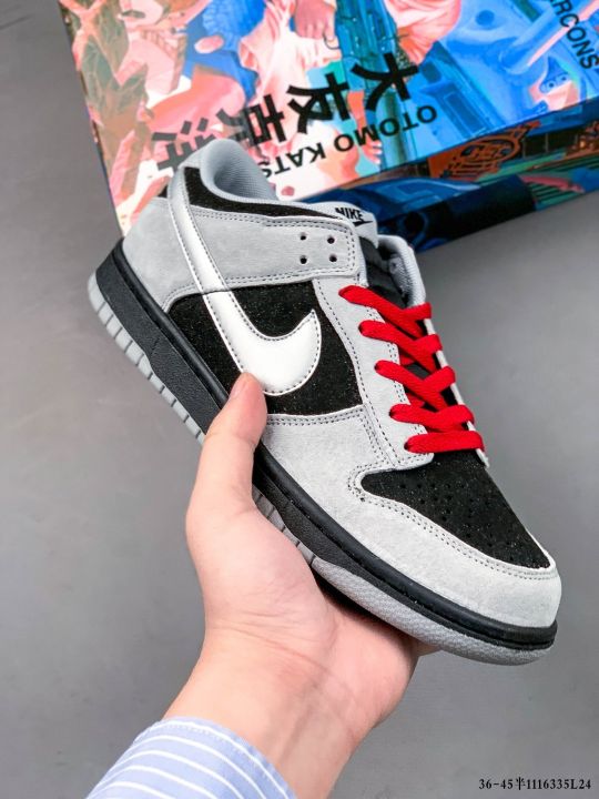 Kin Black Grey Color with Grey Tick Dunk Sneakers Shoes 89003