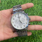 Sit Silver Chain White  Dial Chrono Working Men Watch