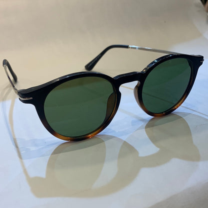 VAD Glossy Black Brown Frame Green Shade Unisex Sunglasses UM1898 C6 51 22-145