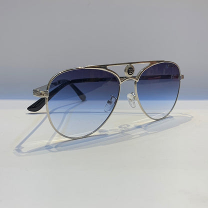 Lab Bal Silver Frame Sky Blue Shade Sunglass B85-7257 12-142