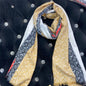 RUB BUR Cream White Black Colour RUB Print Heavy Quality Muffler  9362