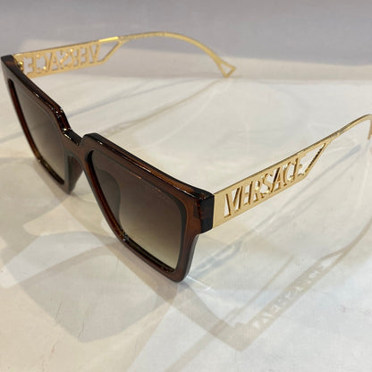 REV Brown Frame Golden Stick Brown Shade Unisex Sunglass LH082 55 20-145