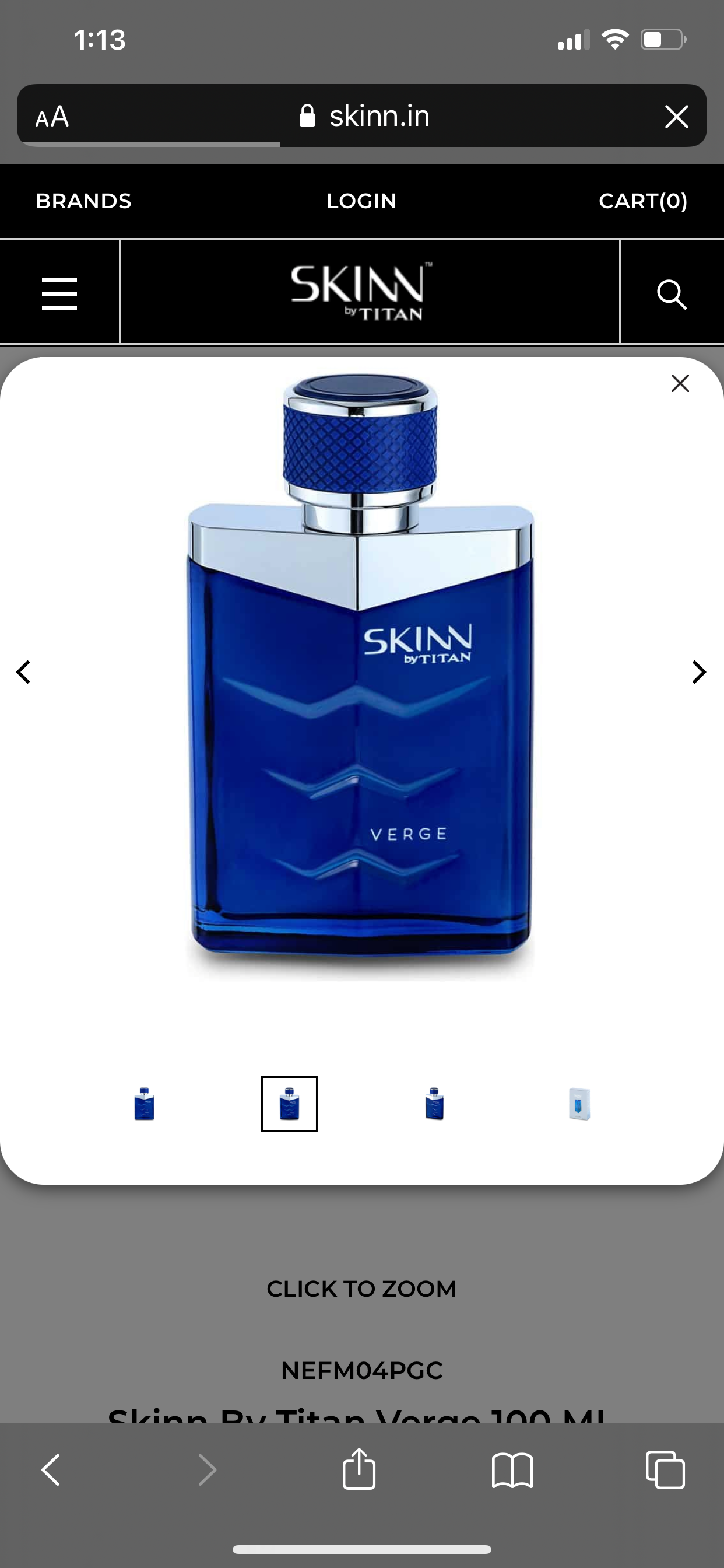 Skinn By Titan Verge 50 ML Perfume For Men EDP(NEFM04PGC)