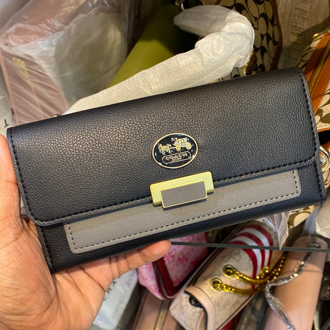 AOC Black Grey Gold Ladies Clutch