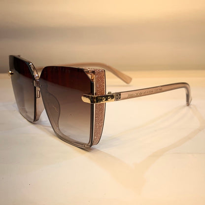 MIJ Transparent Brown Frame Brown Shade Unisex Sunglasses A30106 63 10 139