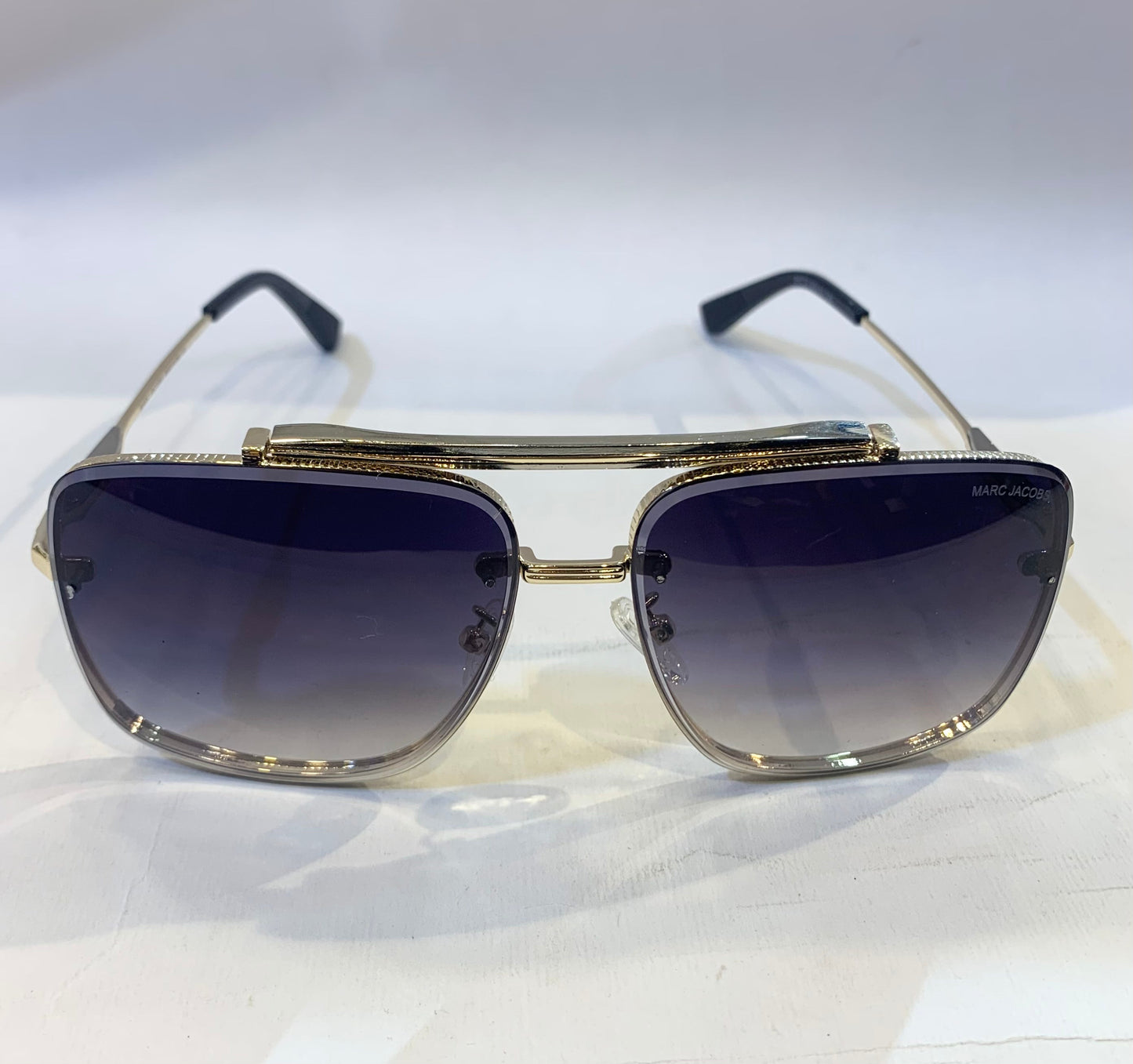 Mar ram Golden Frame blue Shade Sunglass 2A713 56 15-139