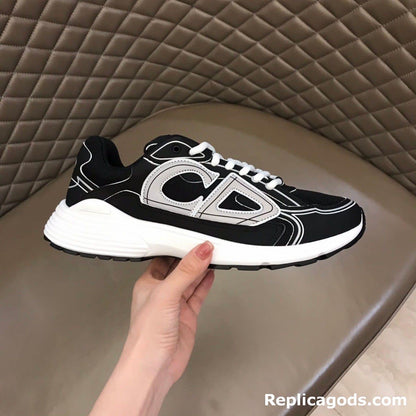 Black White OID Men's Designer Luxury CD Track Runner Sports Shoes