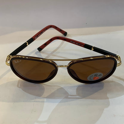 YAR RB Brown Frame Brown Shade Unisex Aviator Sunglass RB4202 58 16-138