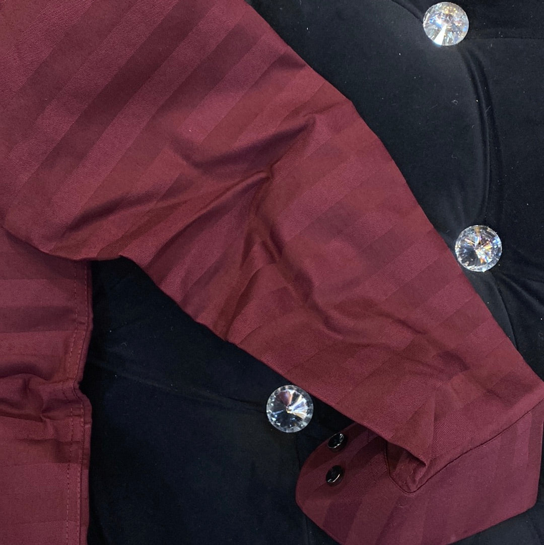 Maroon Colour ZR Zar Raz With Maroon Lines Relaxed Fit Branded Shirts 9104