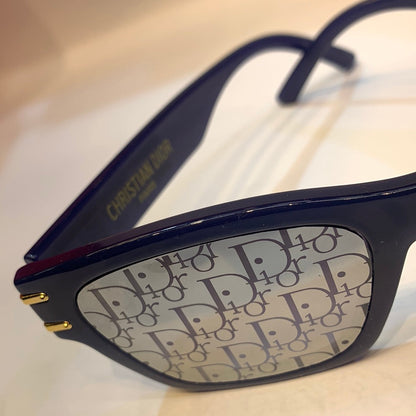 OID Blue Frame Sliver Shade With Print Unisex Sunglass SU8 53 20-148