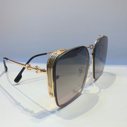 Cug Gold Frame Green White Shade Sunglass 2127 52 18-138