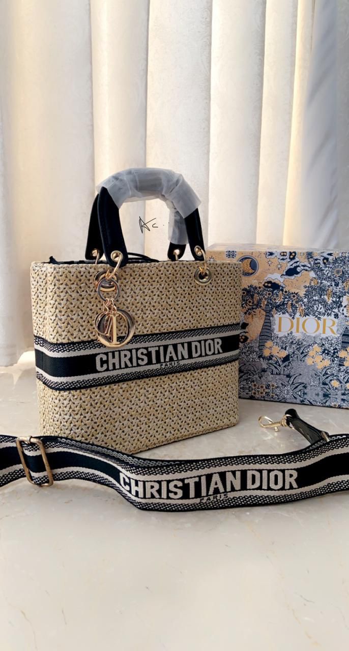 OID DOI Cream Colour Black Stripe Ladies Tote Ladies Bag 400796