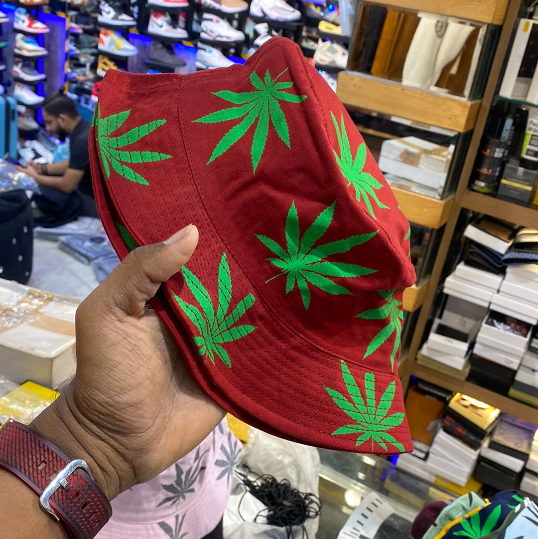 Multi Colour With Leaf Print Bucket Hat 6022303 CAP